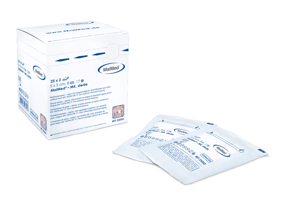 MaiMed® – Mullkompressen steril, 8-fach