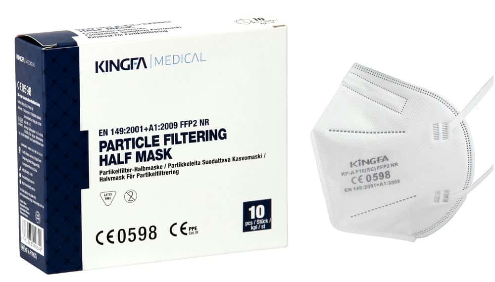 Kingfa-weiss-10_stck KINGFA FFP 2 NR Faltmaske ohne Ventil, weiß